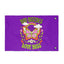 The Bad Bitches Love Bass Flag is a vibrant festival accessory ideal for rave girls and bass music fans, showcasing a purple background with a colorful butterfly, hearts, flowers, and leaves. Bold green and yellow text reading “BAD BITCHES LOVE BASS” accents the design above and below the butterfly.