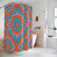 Synth Wave Wave Shower Curtain
