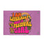 Introducing the “I Am Literally Just A Festival Girl Flag”—a vibrant purple music festival flag featuring colorful retro text, playful planets, a rainbow, and mushrooms. It’s the perfect festival girl accessory to express your vibe or use as a fun totem at any music event!.