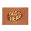 Introducing the Bass Head Festival Flag New: This brown flag features the words “BASS HEAD” in bold, yellow lettering nestled inside two coffee bean shapes, surrounded by radiating lines—making it the perfect unique festival totem for standing out in any rave cave.