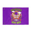 Show off your love for bass with the “Festival Campsite Flag | Festival Totem | Bad Bitches Love Bass Flag.” This vibrant purple flag showcases a colorful butterfly surrounded by lush green leaves, playful hearts, clouds, and bold flowers. The bold green text “BAD BITCHES LOVE BASS” stands out above and below the butterfly, making it perfect as an EDM totem or festival flag for any bass music event.