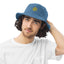 Disco Groove Embroidered Denim Bucket Hat