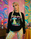 Retro-inspired Disco With the Tribe crewneck with bold festival-ready colors for women and men