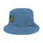 Electric Love Embroidered Denim Bucket Hat- Lime Edition