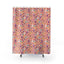 Psychedelic mushroom Shroom Trip shower curtain, bold and colorful festival-themed bathroom decor